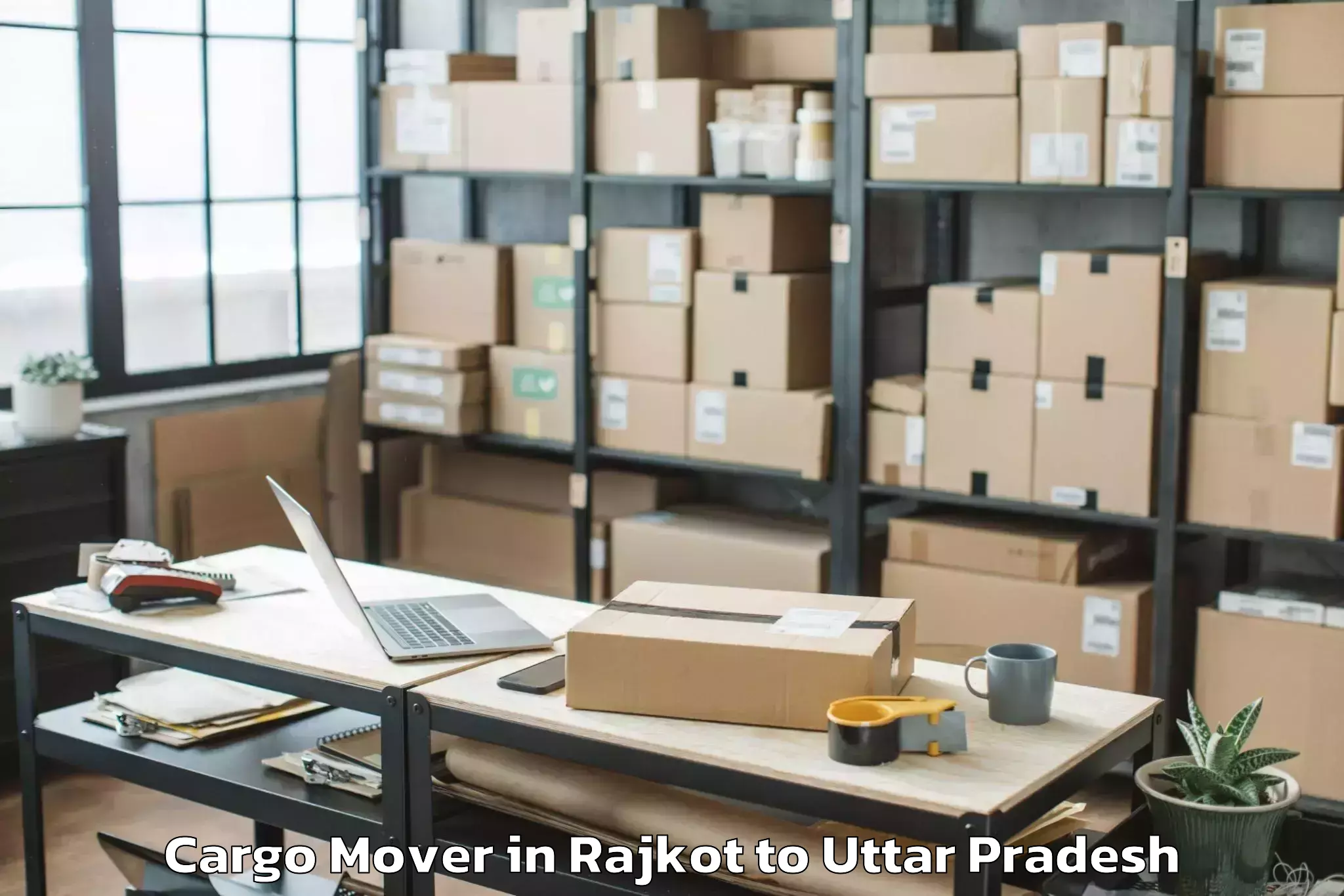 Top Rajkot to Khairabad Cargo Mover Available